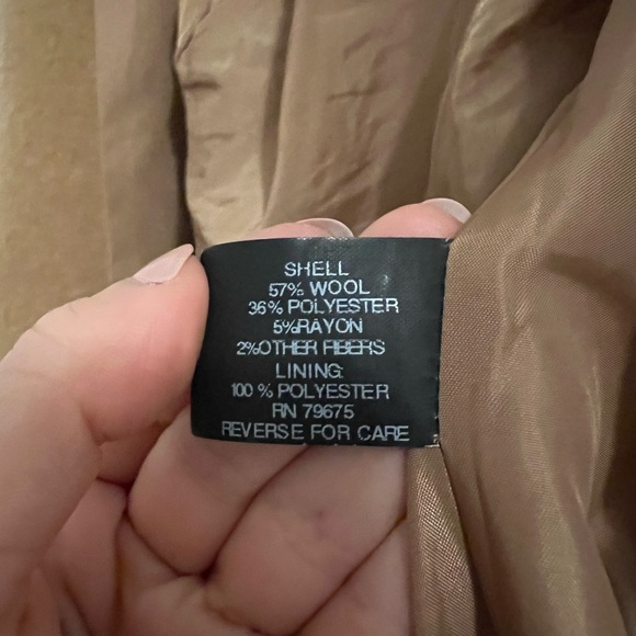 Michael Kors Camel Wool Coat, Size S - Picture 5 of 6